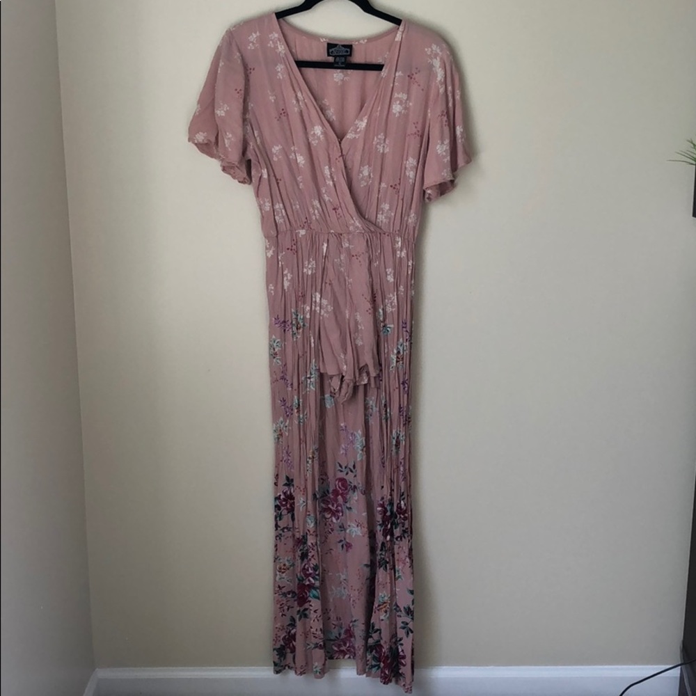 Floral Romper with Long Back